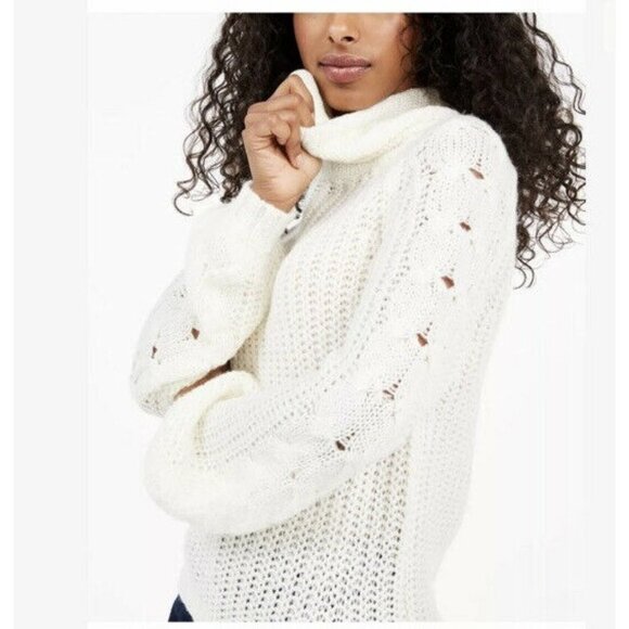 NWT Planet Gold Juniors Large White Knit‎ Turtlenec - Picture 3 of 9